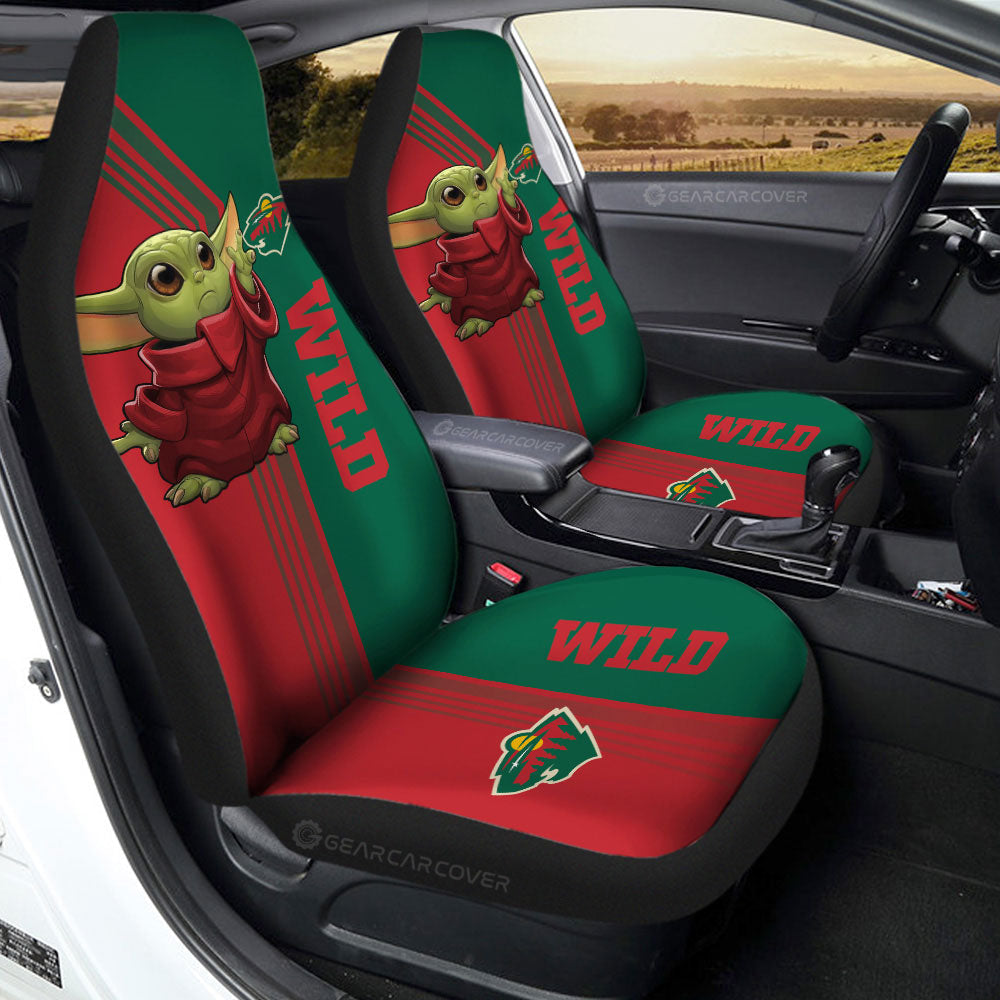 Minnesota Wild Car Seat Covers Baby Yoda Car Accessories