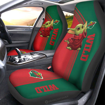 Minnesota Wild Car Seat Covers Baby Yoda Car Accessories
