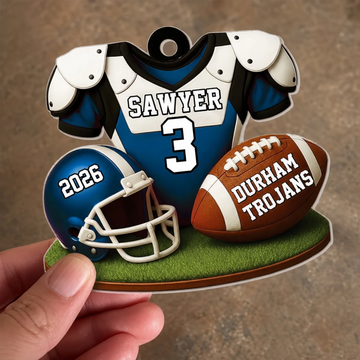 American Football Player Uniform Personalized Acrylic Ornament Gift For Football Player Football Family Holiday Decor