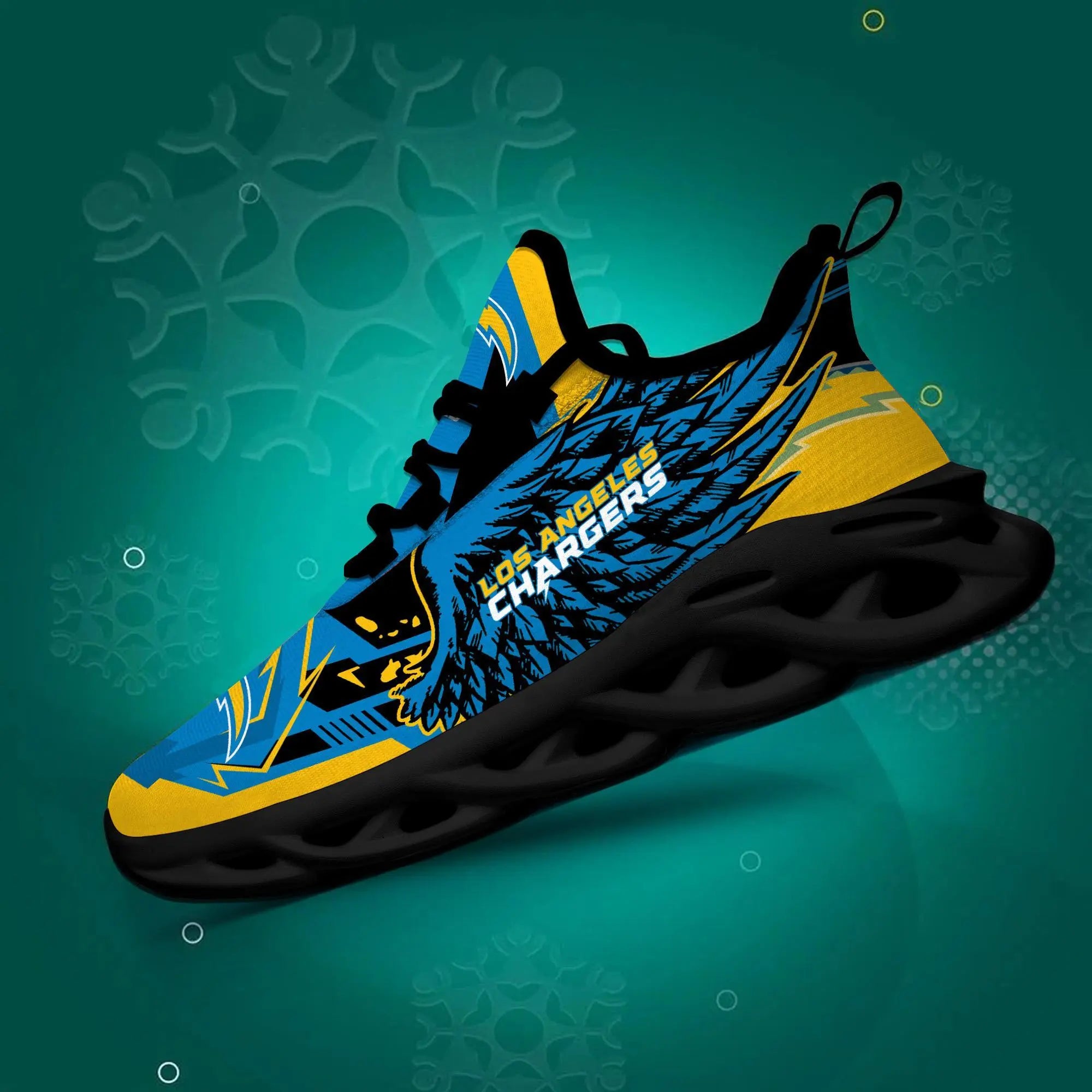 S3DS005-NFL27-Los Angeles Chargers- Personalized Max Soul Sneaker Ver 3