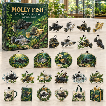 Molly Fish Advent Calendar 2026 - 24-Day Countdown, Acrylic Charms Every Day Bring New Suprises
