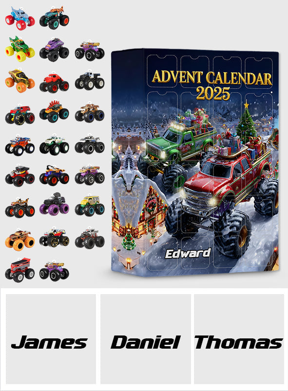 Monster Crusher Personalized Kid Advent Calendar With Ornaments 24 Days Christmas Blind Box For Kids