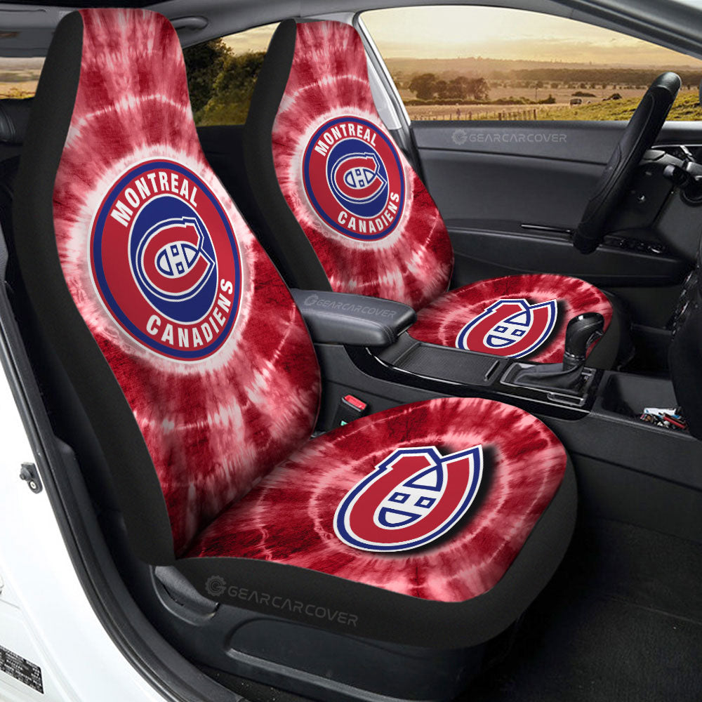 Montreal Canadiens Car Seat Covers Custom Tie Dye Car Accessories
