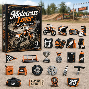Motocross Lover Advent Calendar 2026 - 24-Day Countdown, Acrylic Charms Every Day Bring New Suprises