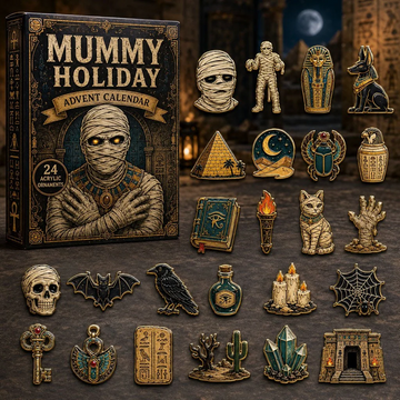 Mummy Holiday Advent Calendar 2026 - 24-Day Countdown, Acrylic Charms Every Day Bring New Suprises