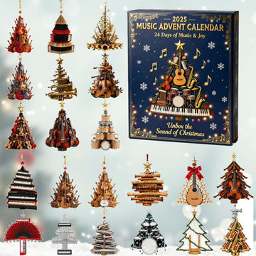 Musical Christmas Tree Advent Calendar 2026 24 Day Music Lover Countdown Instrument Ornaments Festive Gift For Musicians Christmas Gift