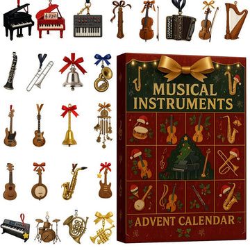 Musical Instruments Nature Advent Calendar 2026 24 Day Musical Figurines Vintage Christmas Ornament Countdown