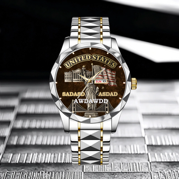 My Pride Is United States Customized Watch - Personalized Name And Year - Exclusive Gift For Americans