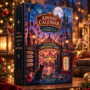 Mysterious Amusement Park Advent Calendar 24 Mini Acrylic Ornament Charms 24 Days Of Magical Surprises Carnival Christmas Countdown Gift
