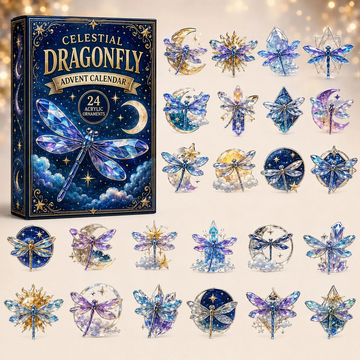 Mystic Dragonfly Advent Calendar 2026 - 24-Day Countdown, Acrylic Charms Every Day Bring New Suprises