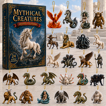 Mythical Creatures Advent Calendar 2026 24 Day Festive Countdown Acrylic Charms Blind Box Gift For Fantasy Lovers