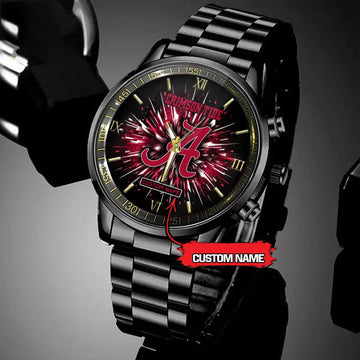 NCAA Alabama Crimson Tide Football Team Logo Design Black Watch