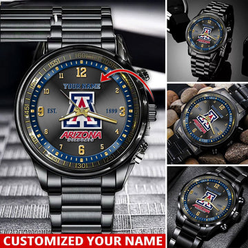 NCAA Arizona Wildcats Sport Watch For This Season Custom Watch For Football Lovers