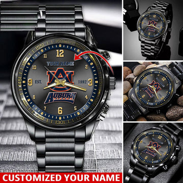 NCAA Auburn Tigers Sport Watch For This Season Custom Watch For Football Lovers
