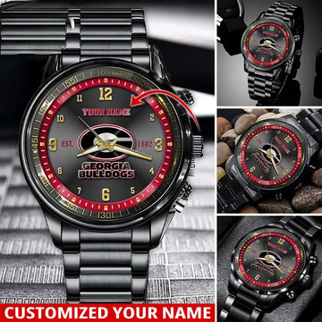 NCAA Georgia Bulldogs Sport Watch For This Season Custom Watch For Football Lovers