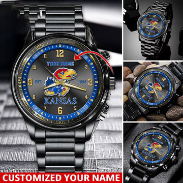 NCAA Kansas Jayhawks Sport Watch For This Season Custom Watch For Football Lovers