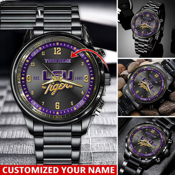 NCAA LSU TIGERS Sport Watch For This Season Custom Watch For Football Lovers