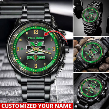 NCAA Marshall Thundering Herd Sport Watch For This Season Custom Watch For Football Lovers