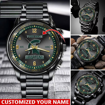 NCAA Michigan State Spartans Sport Watch For This Season Custom Watch For Football Lovers