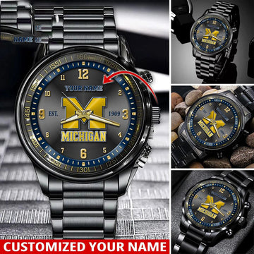 NCAA Michigan Wolverines Sport Watch For This Season Custom Watch For Football Lovers