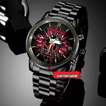NCAA Northern Illinois Huskies Football Team Logo Design Black Watch