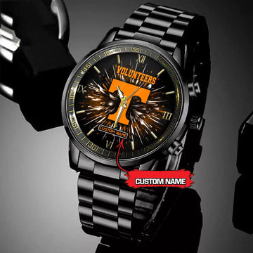 NCAA Tennessee Volunteers Football Team Logo Design Black Watch