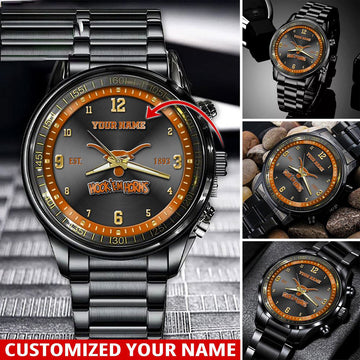 NCAA Texas Longhorns Sport Watch For This Season Custom Watch For Football Lovers