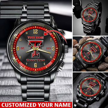 NCAA Texas Tech Red Raiders Sport Watch For This Season Custom Watch For Football Lovers