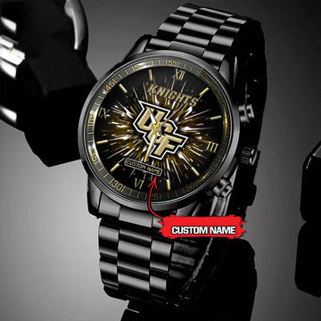 NCAA UCF Knights Football Team Logo Design Black Watch