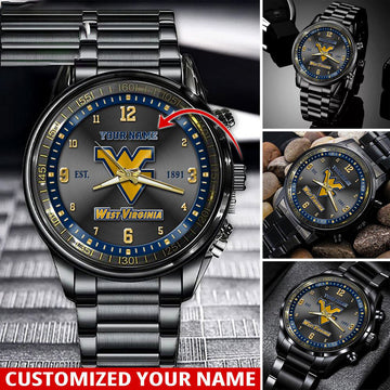 NCAA West Virginia Mountaineers Sport Watch For This Season Custom Watch For Football Lovers
