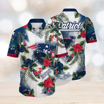 NFL New England Patriots Hawaii Shirt Flower Trendy Floral Tops