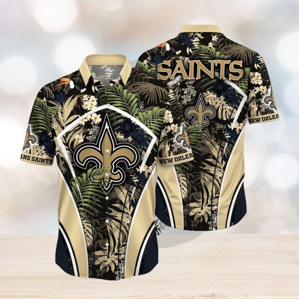 NFL New Orleans Saints Hawaii Shirt Flower Vibrant Beachy Shirts