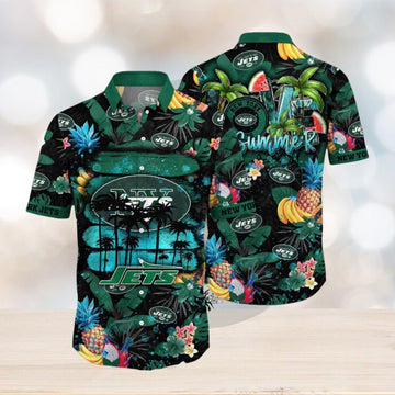 NFL New York Jets Hawaii Shirt Flower Relaxed Island Wear