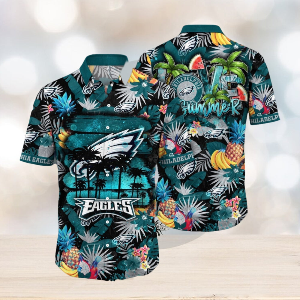 NFL Philadelphia Eagles Hawaii Shirt Flower Relaxed Island Wear