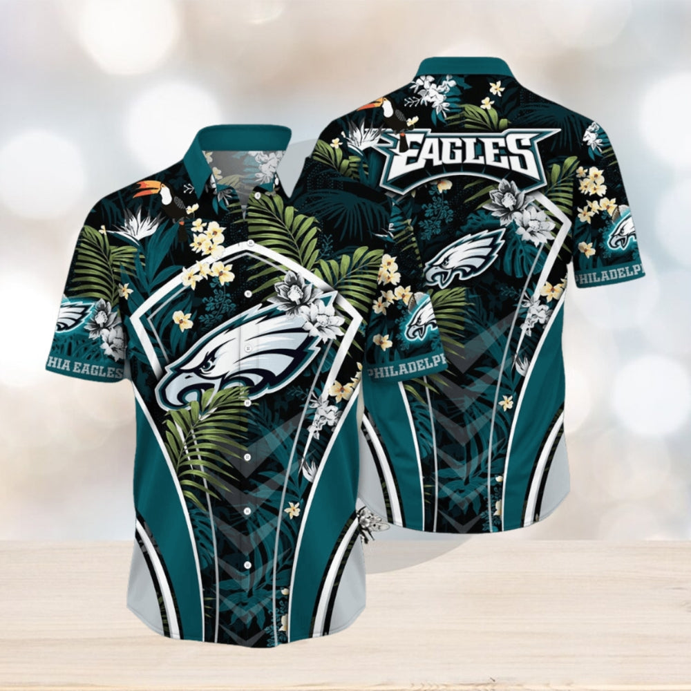NFL Philadelphia Eagles Hawaii Shirt Flower Vibrant Beachy Shirts