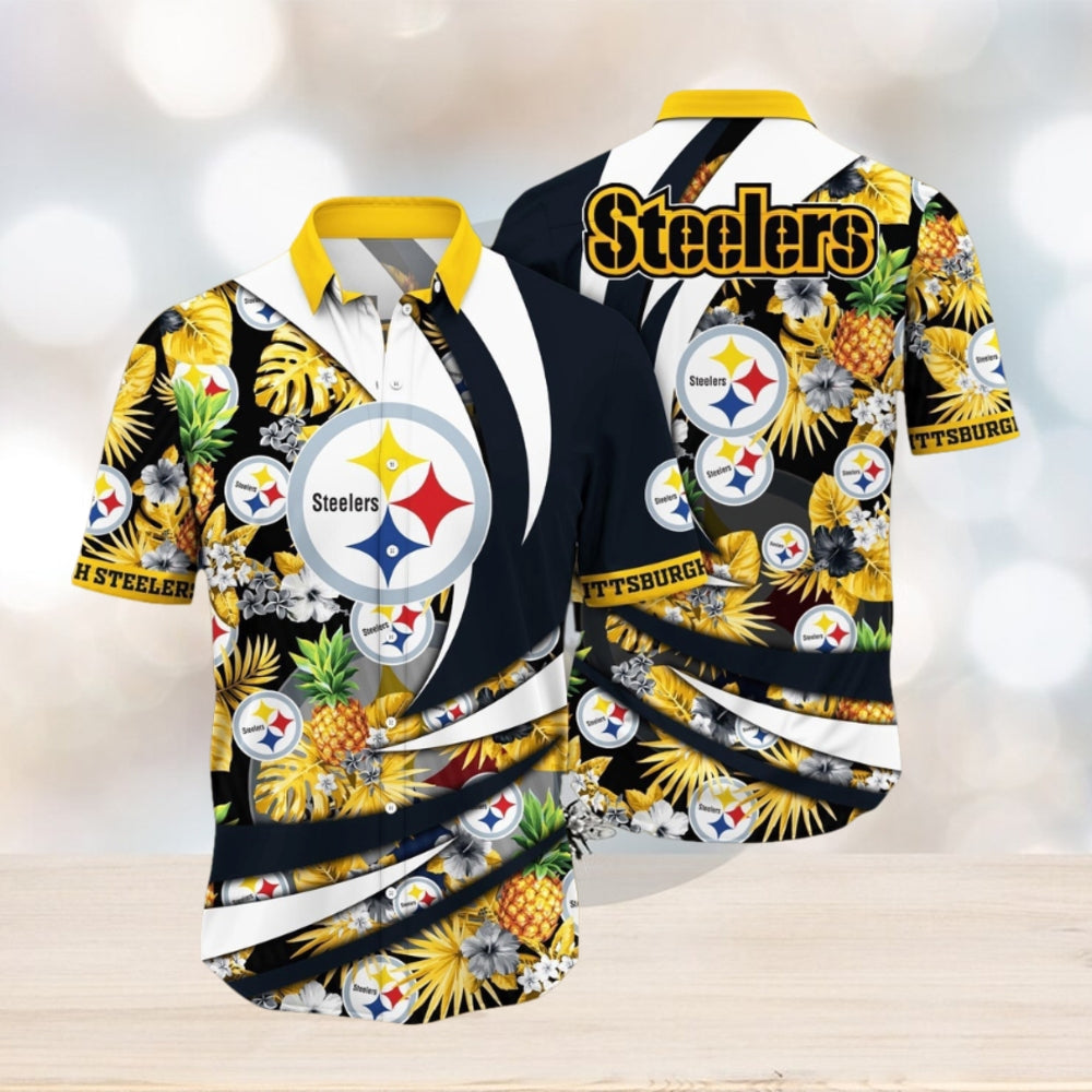 NFL Pittsburgh Steelers Hawaii Shirt Flower Classic Hawaiian Prints