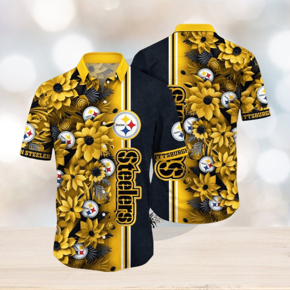 NFL Pittsburgh Steelers Hawaii Shirt Flower Tropical Vibes In Shirts