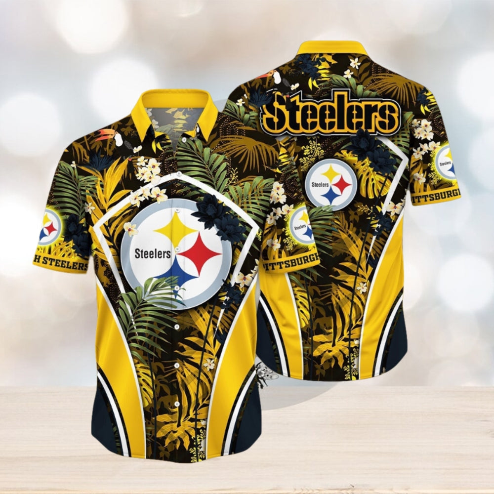 NFL Pittsburgh Steelers Hawaii Shirt Flower Vibrant Beachy Shirts