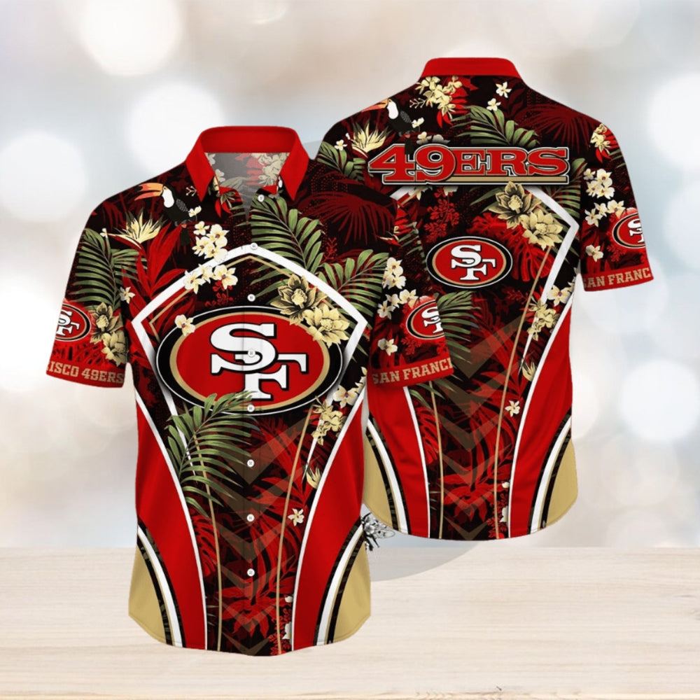 NFL San Francisco 49ers Hawaii Shirt Flower Vibrant Beachy Shirts