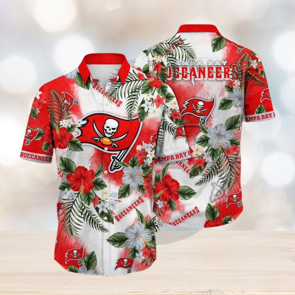 NFL Tampa Bay Buccaneers Hawaii Shirt Flower Trendy Floral Tops