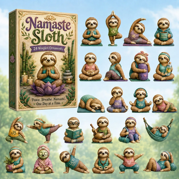 Namaste Sloth Advent Calendar 2026 - 24-Day Countdown, Acrylic Charms Every Day Bring New Suprises