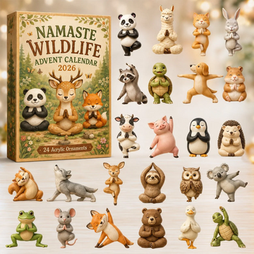Namaste Wildlife Advent Calendar 2026 - 24-Day Countdown, Acrylic Charms Every Day Bring New Suprises