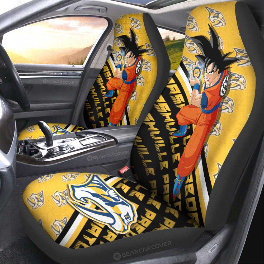 Nashville Predators Car Seat Covers Goku Car Decorations For Fans