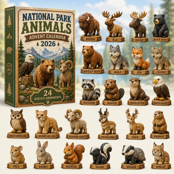 National Park Adorable Animals Advent Calendar 2026 - 24-Day Countdown, Acrylic Charms Every Day Bring New Suprises