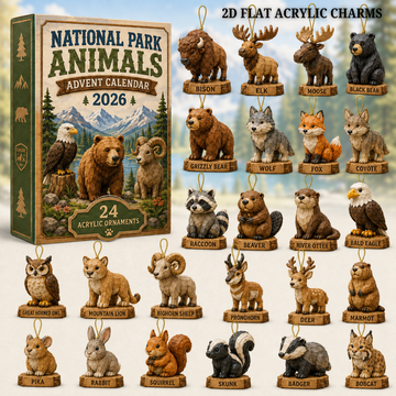 National Park Adorable Animals Advent Calendar 2026 24 Day Festive Countdown Acrylic Charms Blind Box Gift For Family Friends