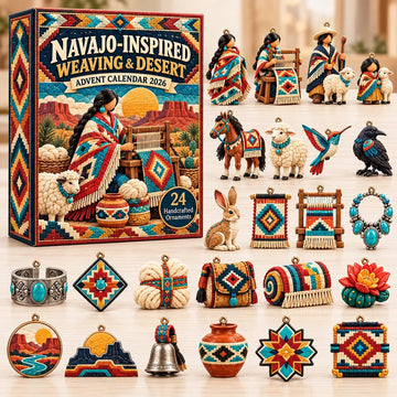 Navajo Weaving Advent Calendar 2026 - 24-Day Countdown, Acrylic Charms