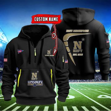 Navy Midshipmen Quarter Zip Hoodie