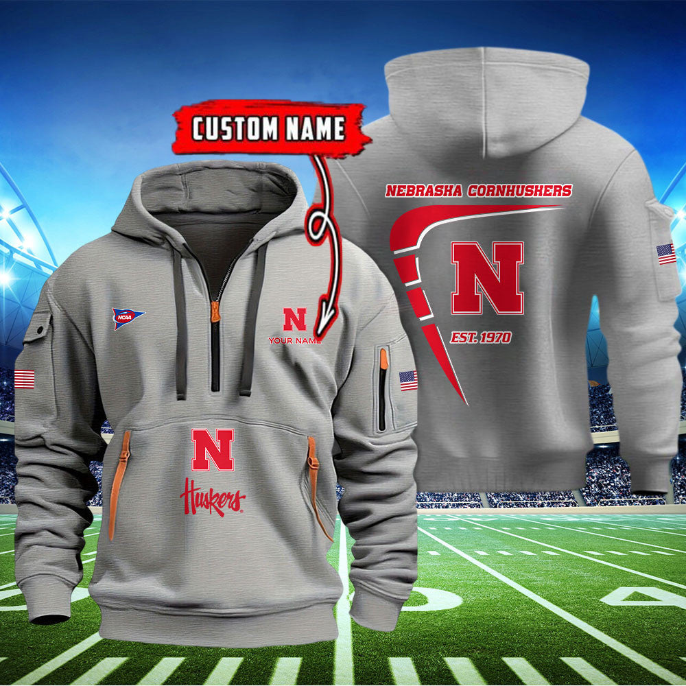 Nebraska Cornhuskers Quarter Zip Hoodie Style
