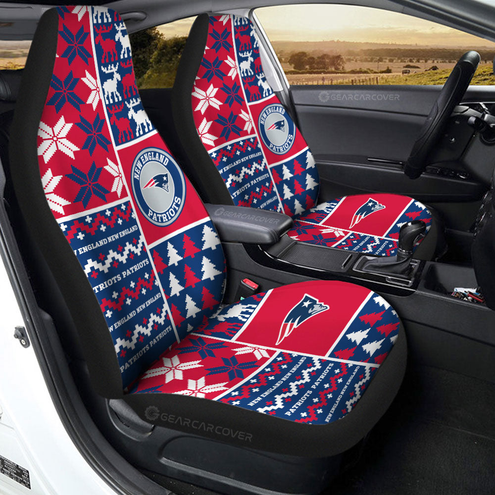 New England Patriots Car Seat Covers Custom Ugly Style Car Accessories
