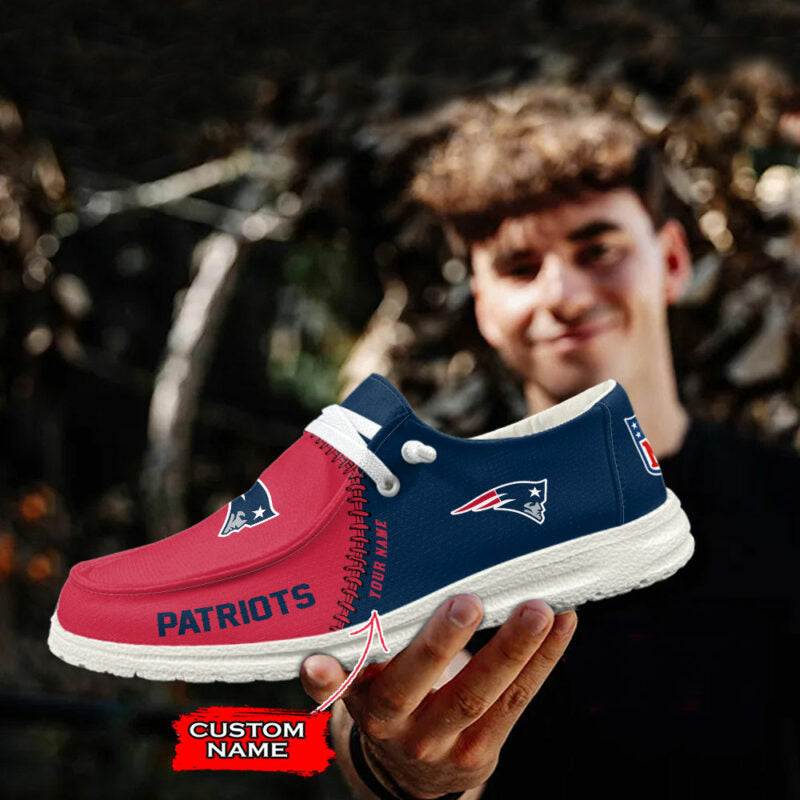 New England Patriots Hey Dude Shoes -NFL 32 Teams Personalized - Ingenious Gifts Your Whole Family
